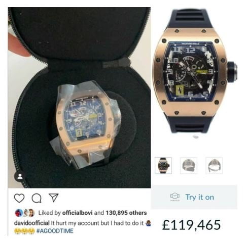 Check Out The 55 Million Naira Wrist Watch Davido Just Bought (Photos)