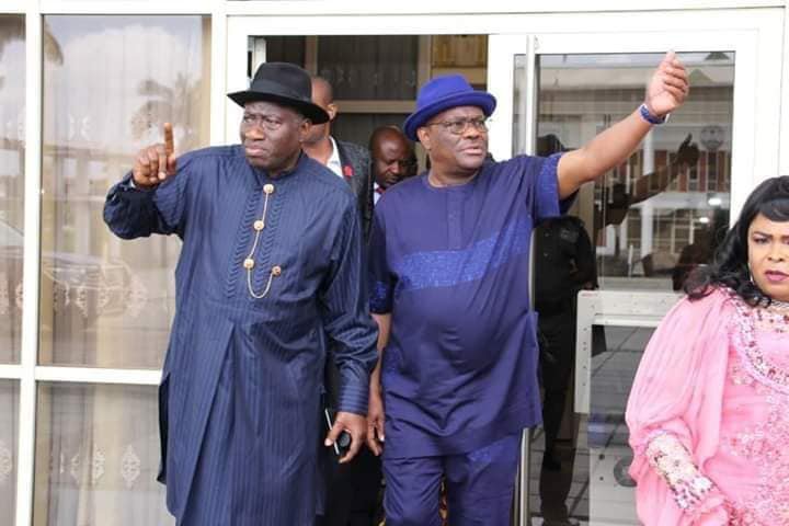 Check out what Patience Jonathan wore to visit Rivers governor, Nyesom Wike alongside her HusbandByTobiloba