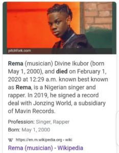 Rema Is Not Dead, He Is Hale and Healthy